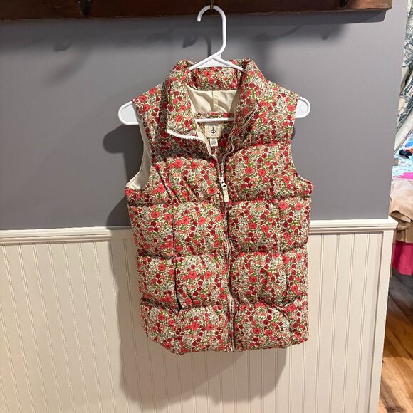 Lands' End Other - Lands End pink floral puffer vest (kids)